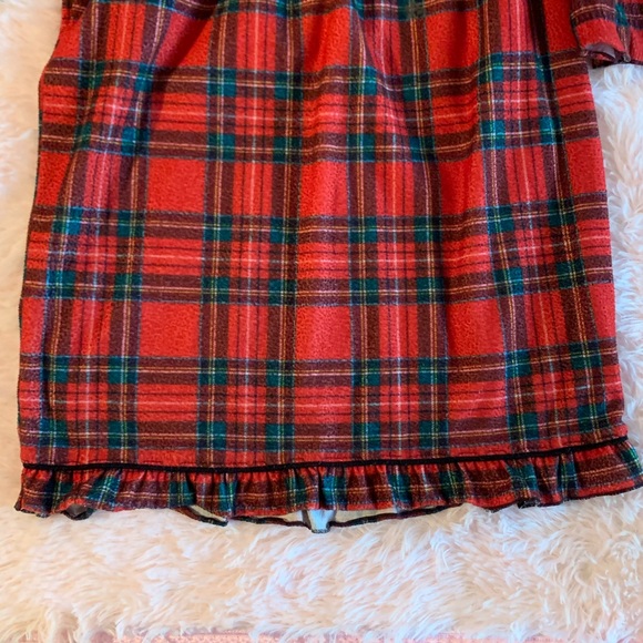 Christmas Holiday Season Pajama Nightgown Plaid Red & Green Festive Santa Winter - Picture 6 of 11